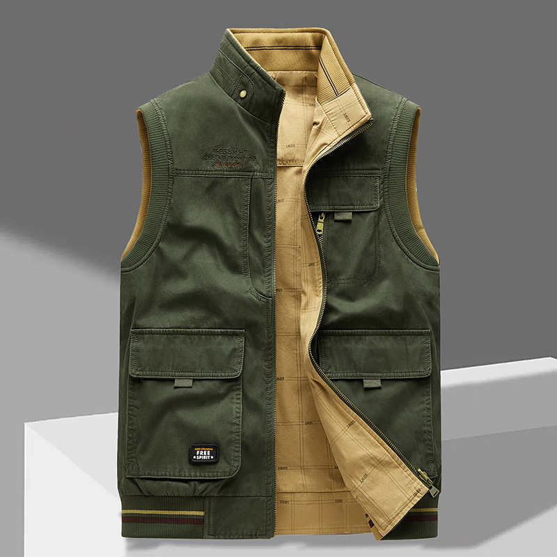Crispin - Sleeveless Vest With Multi Pocket