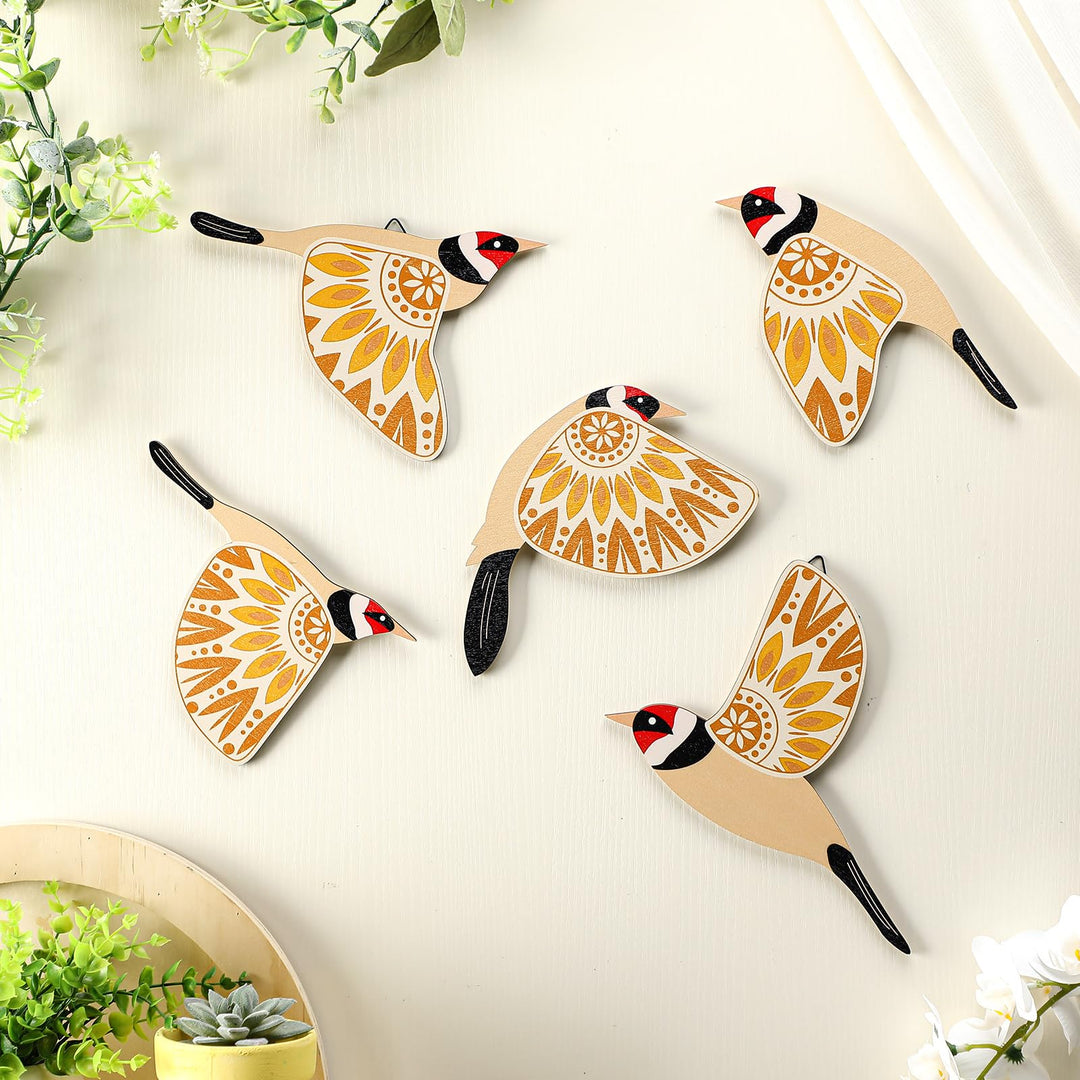 WoodCraft - Wooden Flying Birds Wall Decor