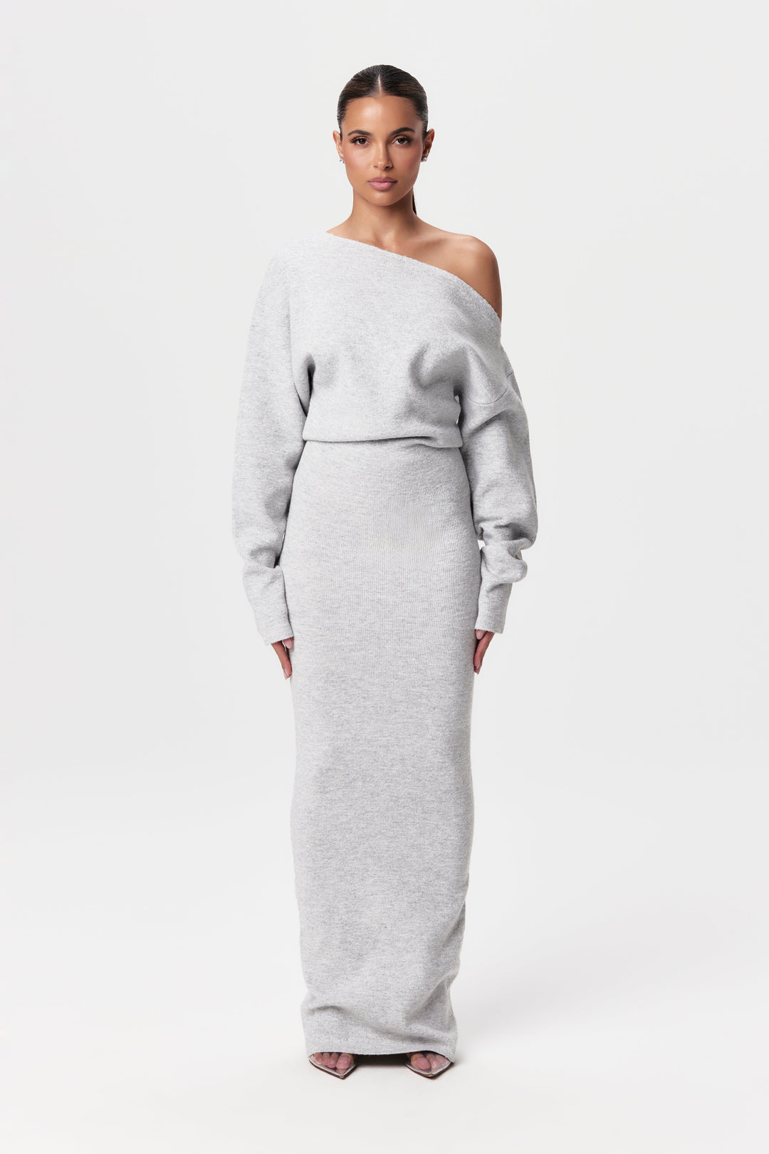 Trina - Off Shoulder Sweater Dress