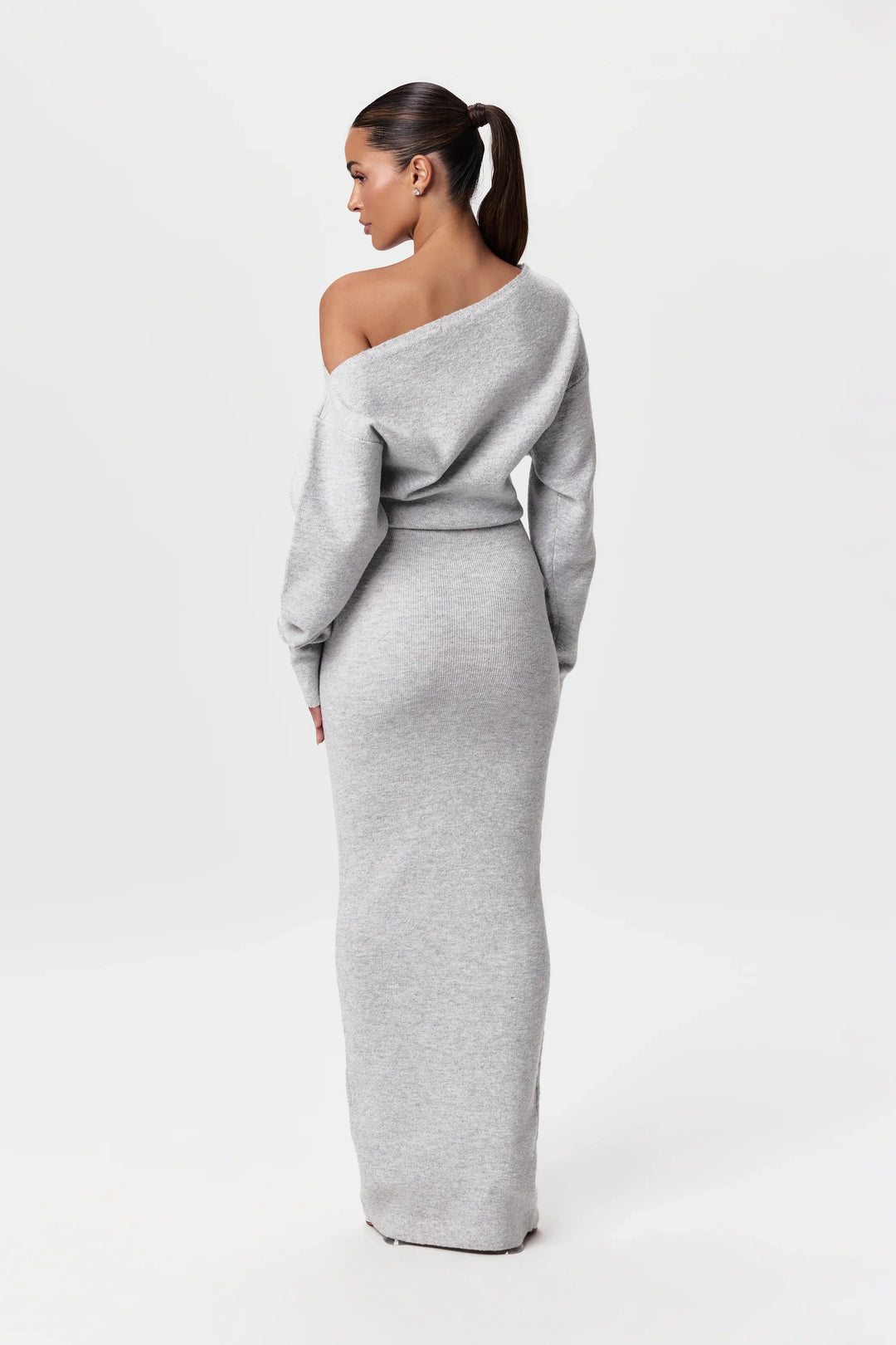 Trina - Off Shoulder Sweater Dress