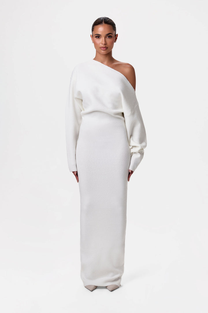 Trina - Off Shoulder Sweater Dress