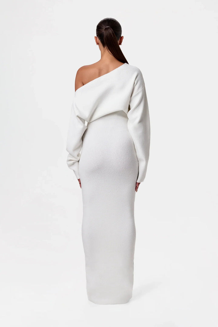 Trina - Off Shoulder Sweater Dress