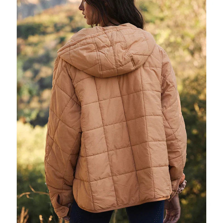 Merve - Elegant Long Sleeve Puffer Jacket