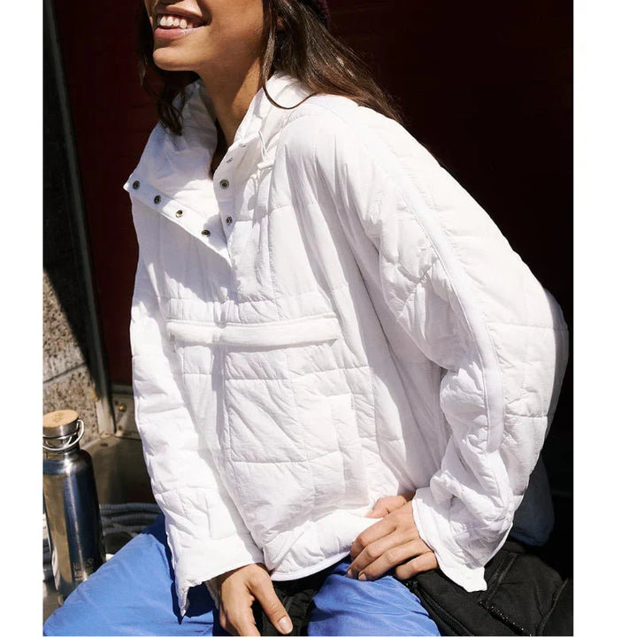 Merve - Elegant Long Sleeve Puffer Jacket