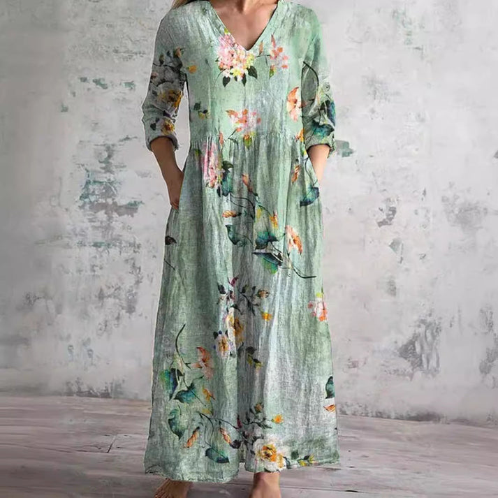 Kiana - Elegant Summer Dress with Floral Pattern