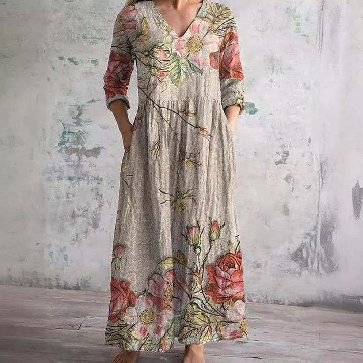 Kiana - Elegant Summer Dress with Floral Pattern