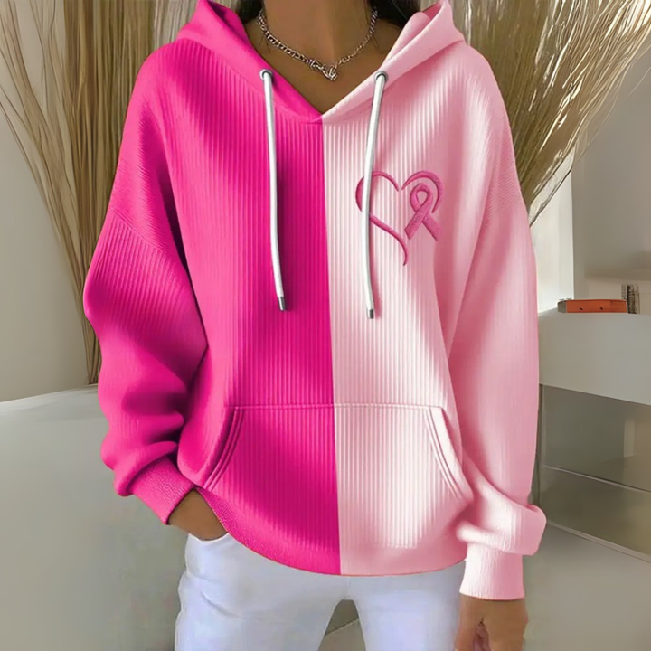 Silveta - Casual Heart Hoodie with Long Sleeves