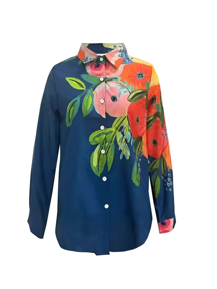 Fioralba - Long Sleeve Floral Print Shirt