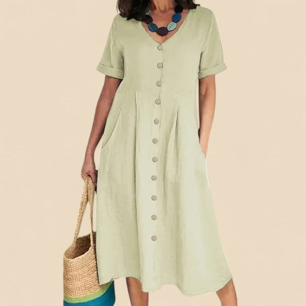 Vivienne - Short Sleeve Cotton Dress