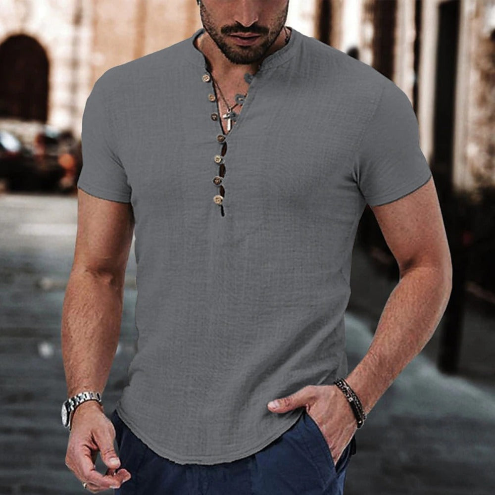 Anestis - Elegant Short Sleeve Shirt