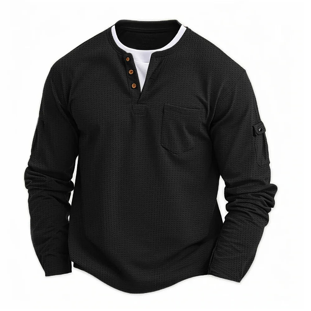 Tikhon - Stylish Long Sleeve Shirt With Pockets