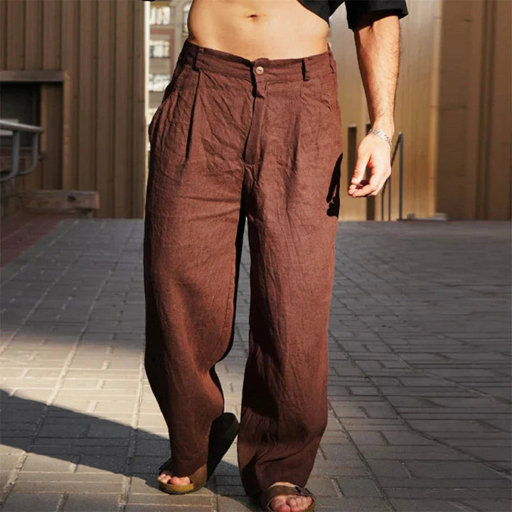 Liping - Wide Leg Linen Trousers
