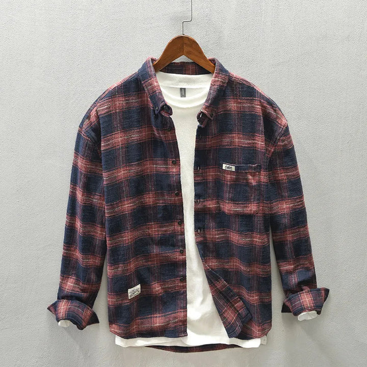 Jony - Classic Long Sleeve Plaid Shirt