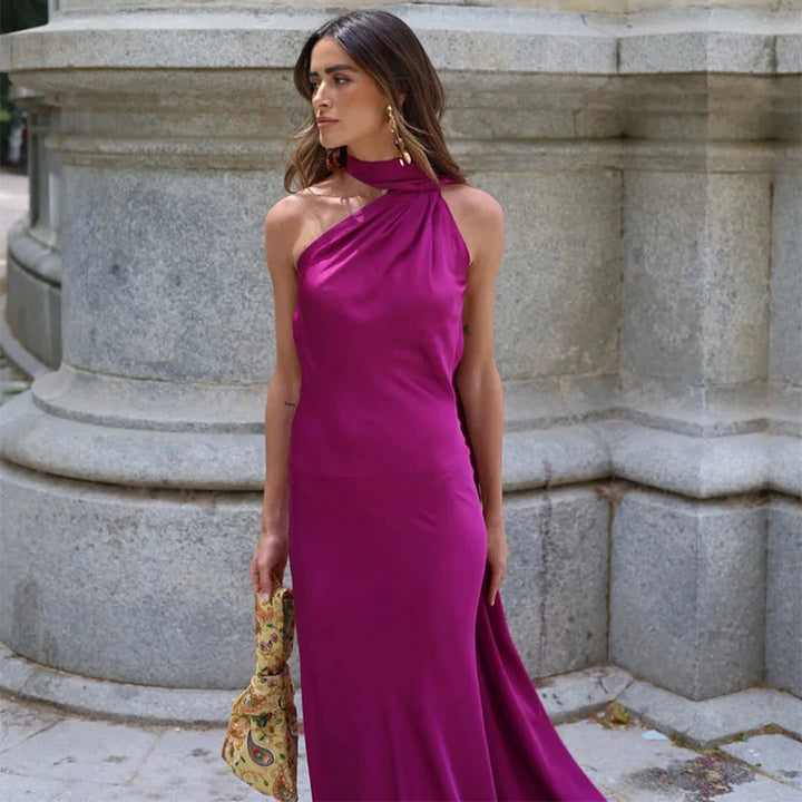 Lucila - Halter Neck Maxi Dress