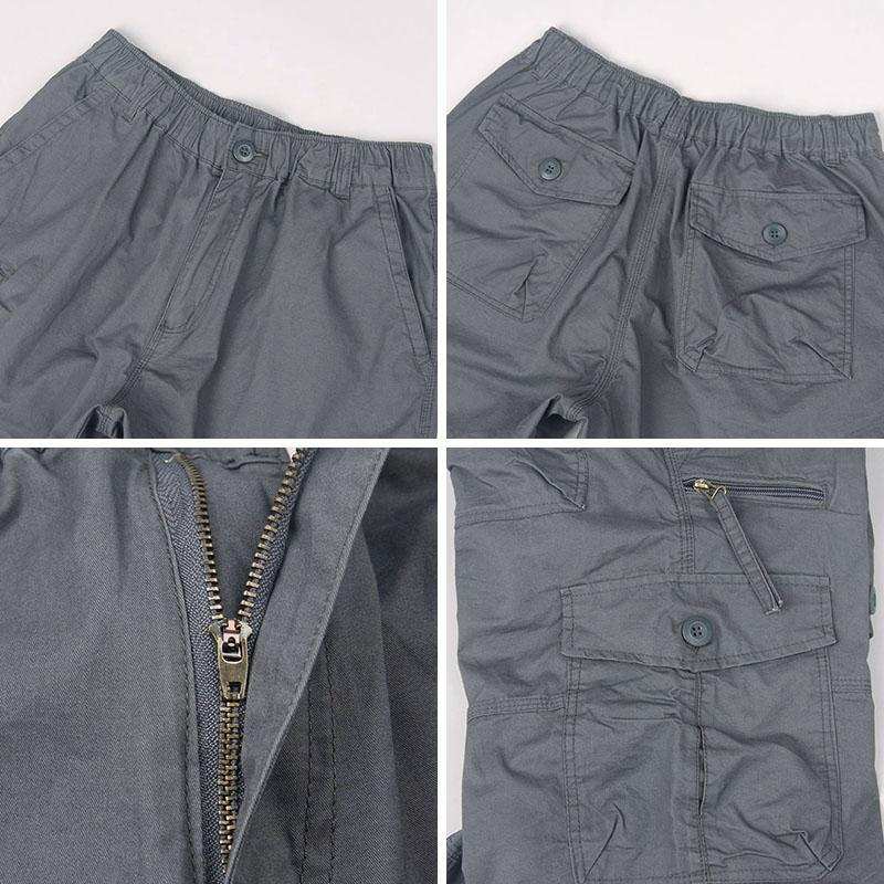 Esman - Elastic Waist Cargo Shorts