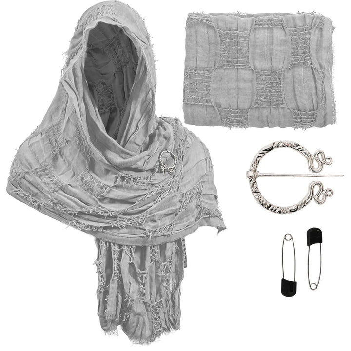 RuneWrap - Medieval Hooded Shawl Scarf Cowl