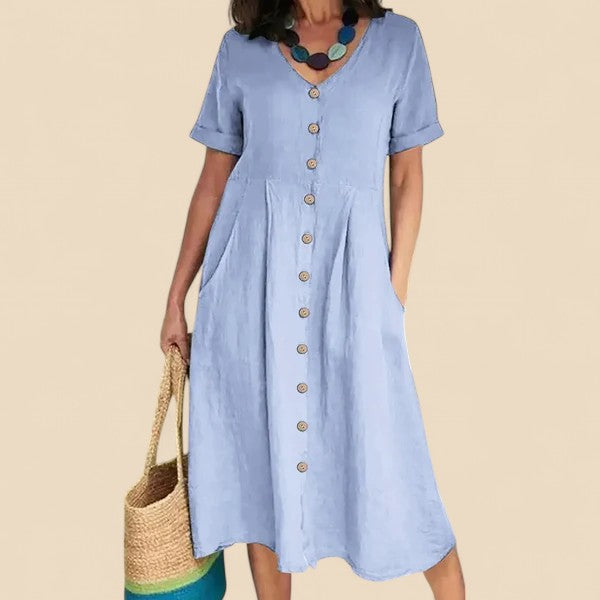 Vivienne - Short Sleeve Cotton Dress