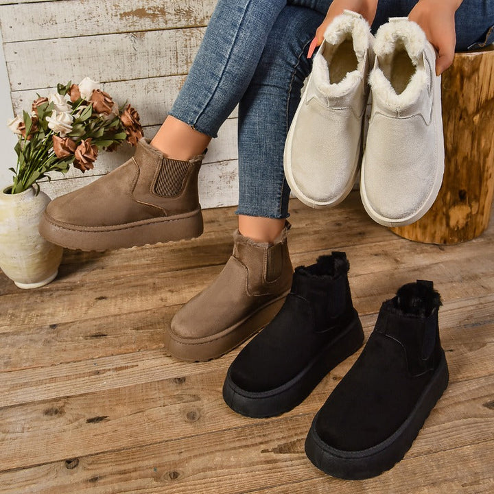 Maureen - Casual Plush Boots