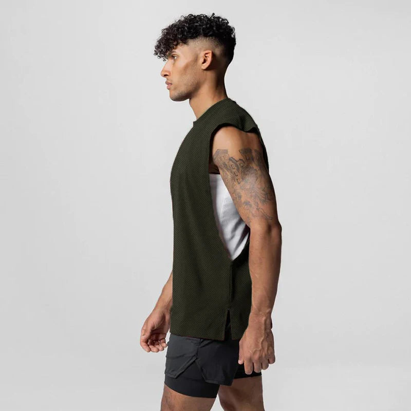 Julius - Round Neck Vest With Open Side