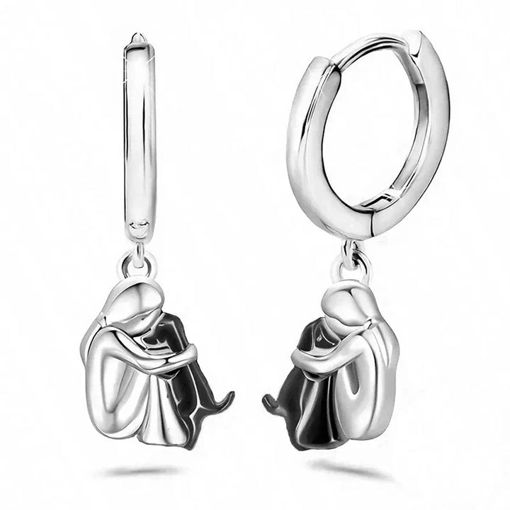Keren - Earrings With Dog Icon Round Closure