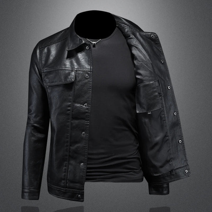 Lulzim - Casual Slim Fit Leather Jacket