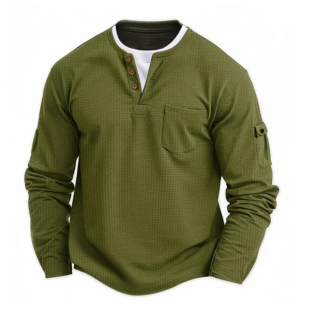 Tikhon - Stylish Long Sleeve Shirt With Pockets