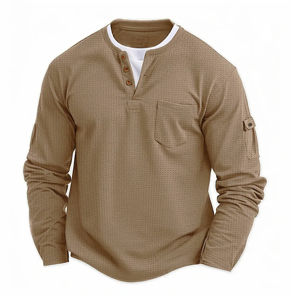 Tikhon - Stylish Long Sleeve Shirt With Pockets