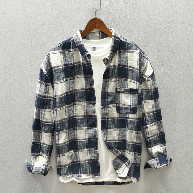 Jony - Classic Long Sleeve Plaid Shirt