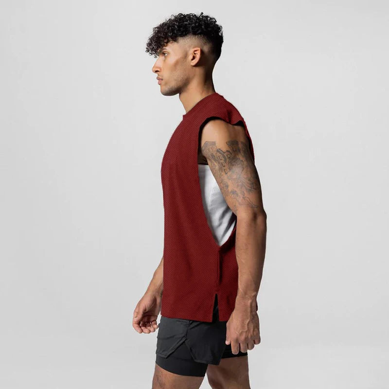 Julius - Round Neck Vest With Open Side