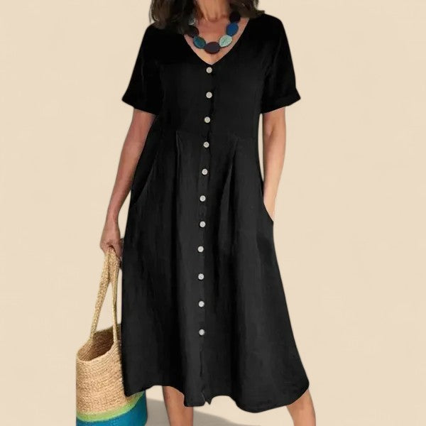 Vivienne - Short Sleeve Cotton Dress