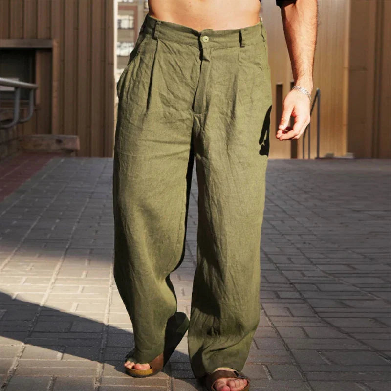 Liping - Wide Leg Linen Trousers