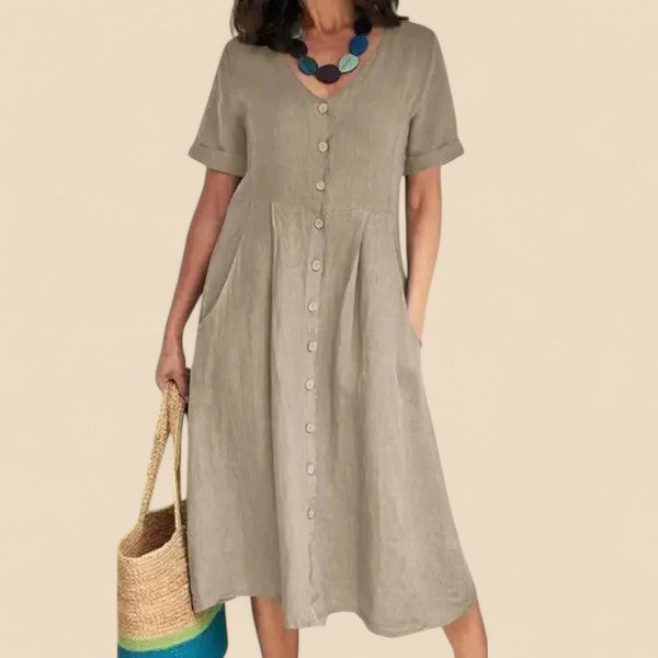 Vivienne - Short Sleeve Cotton Dress
