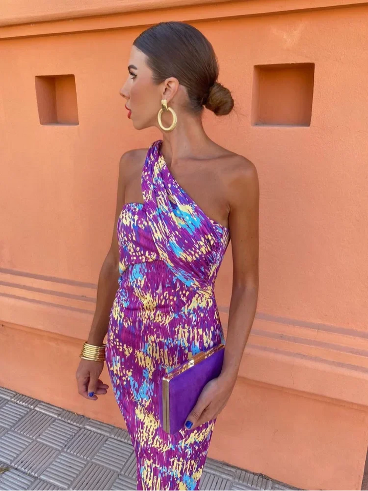 Svetlena - Elegant One-Shoulder Maxi Dress