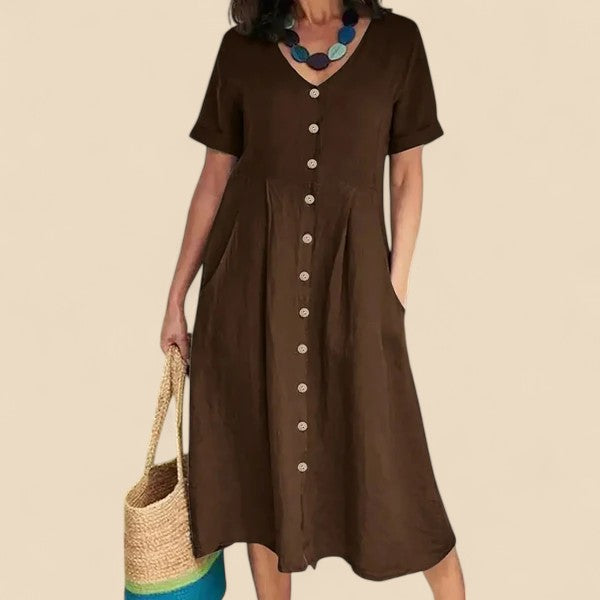 Vivienne - Short Sleeve Cotton Dress