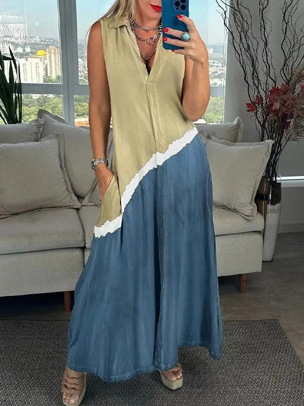 Meleana -  Sleeveless Dress With V-Neck