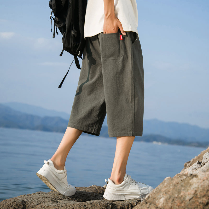 Nelson - Elegant Cotton Linen Shorts