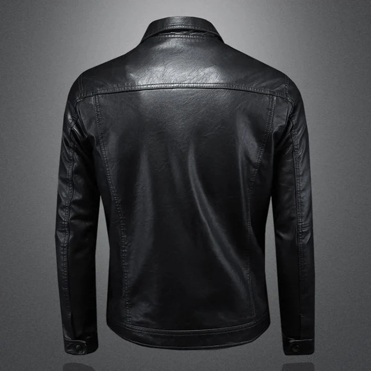 Lulzim - Casual Slim Fit Leather Jacket