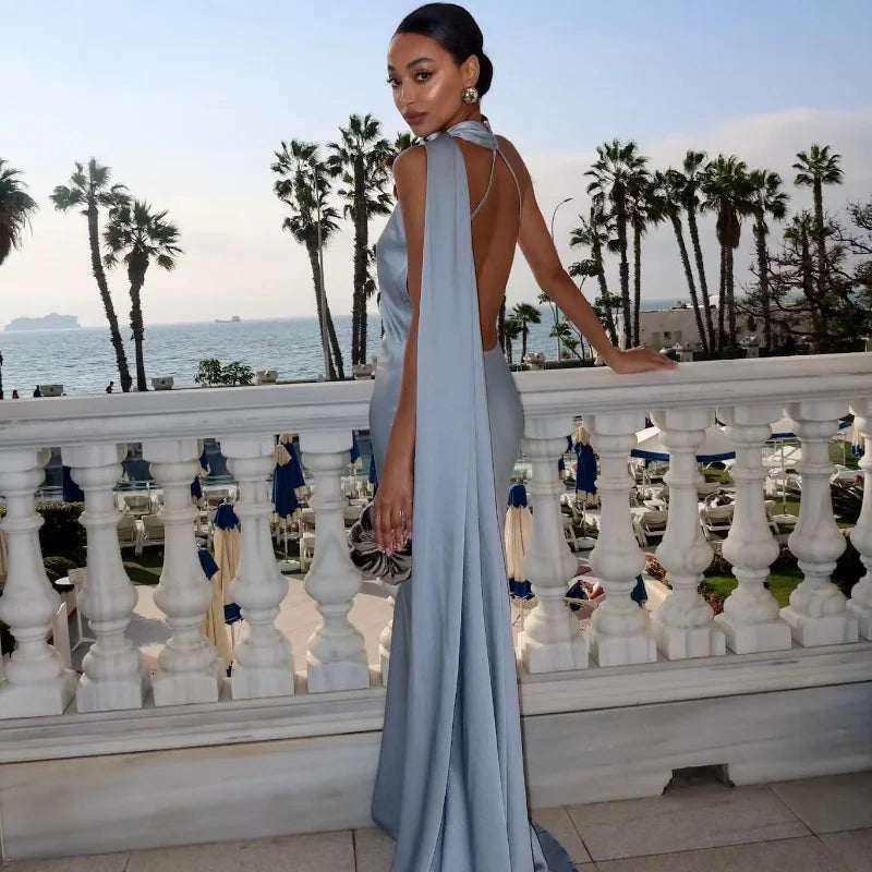 Lucila - Halter Neck Maxi Dress