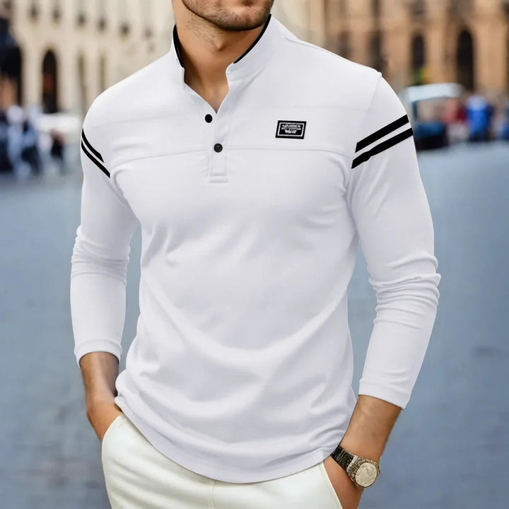 Grayson - Casual Long Sleeve Shirt With Shoulder Stripes