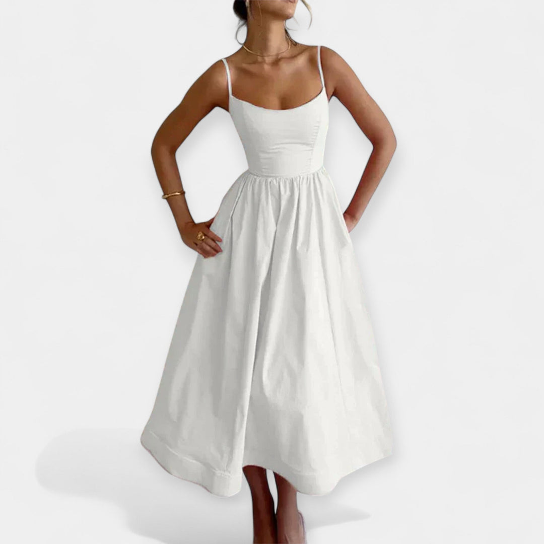 Shelley - Mini Dress With Round Neckline And Straps