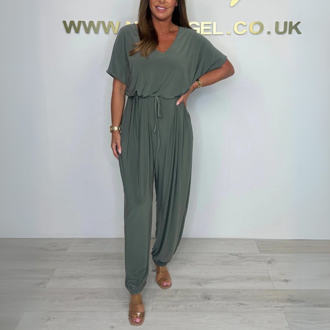 Leysan - Cotton Jumpsuit With V Neck