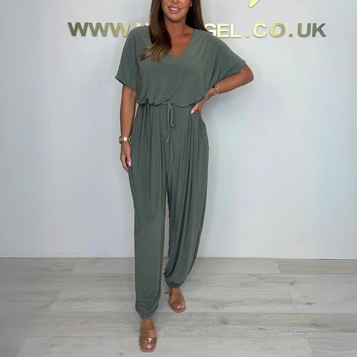 Leysan - Cotton Jumpsuit With V Neck