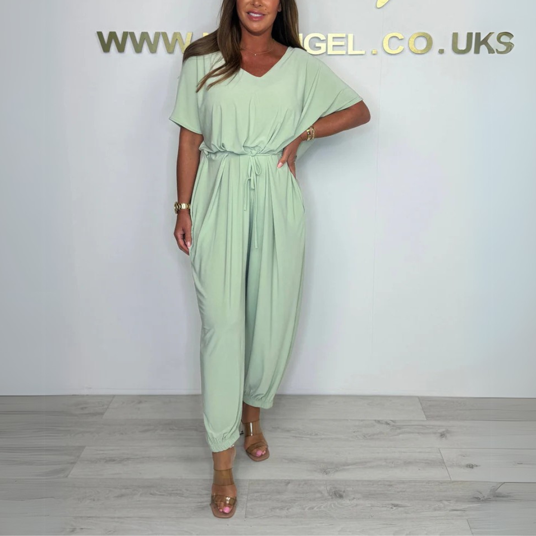 Leysan - Cotton Jumpsuit With V Neck