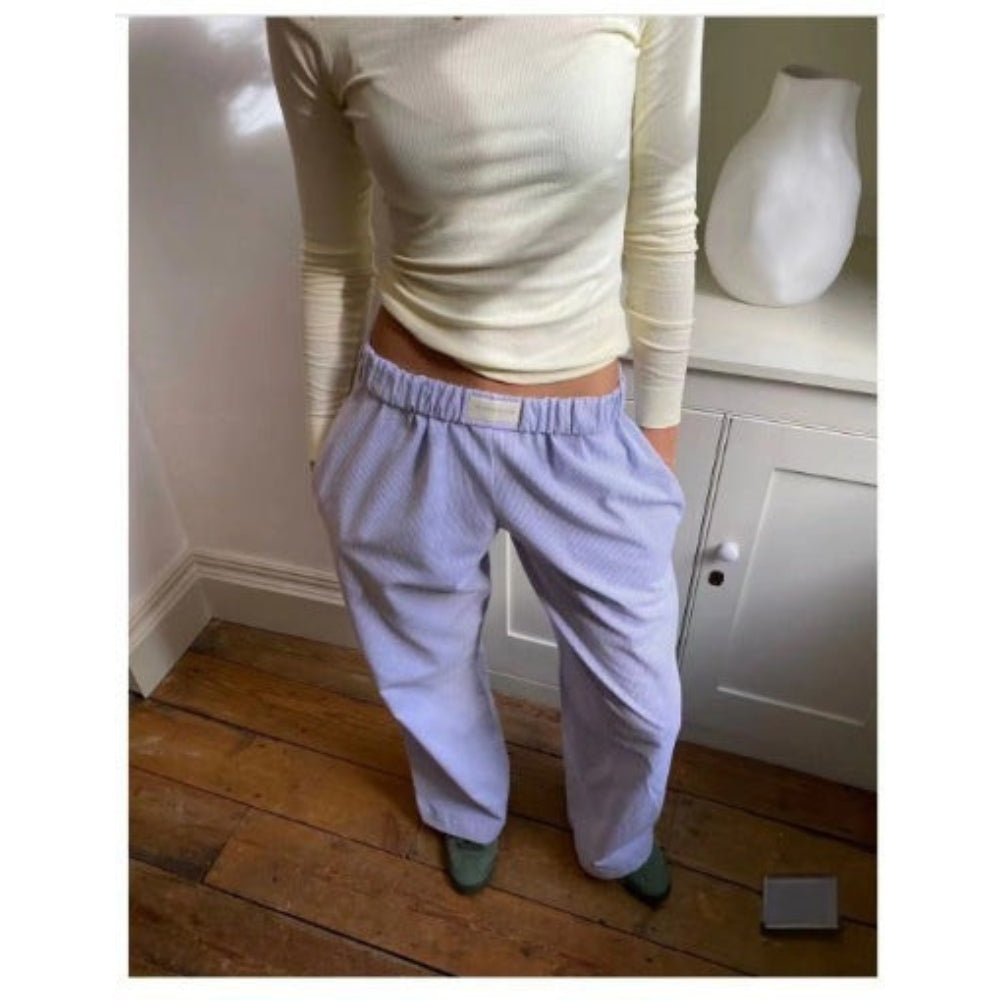 Evgenia - Wide Cut Lounge Pants With Elastic Waistband