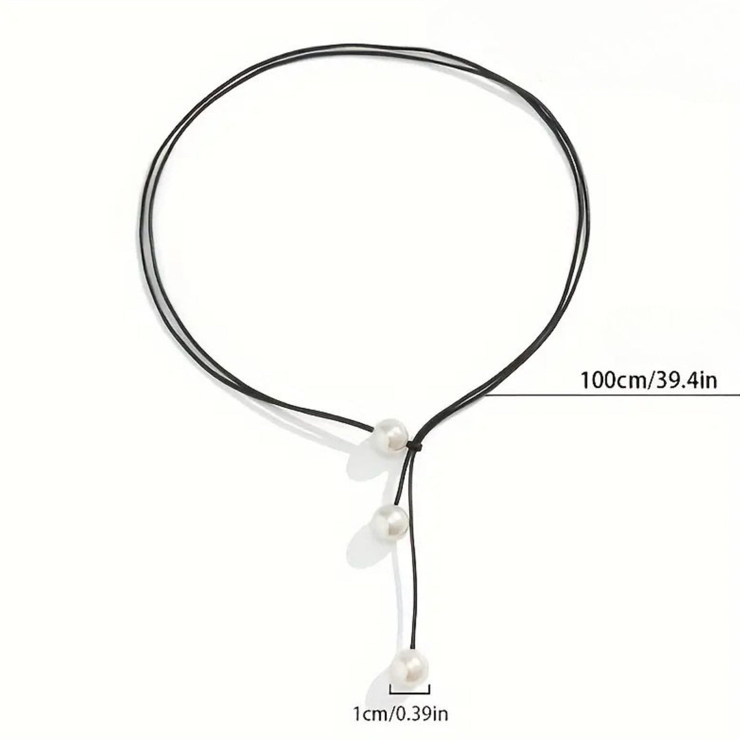 Lullia - Simple Wax Thread Geometric Necklace