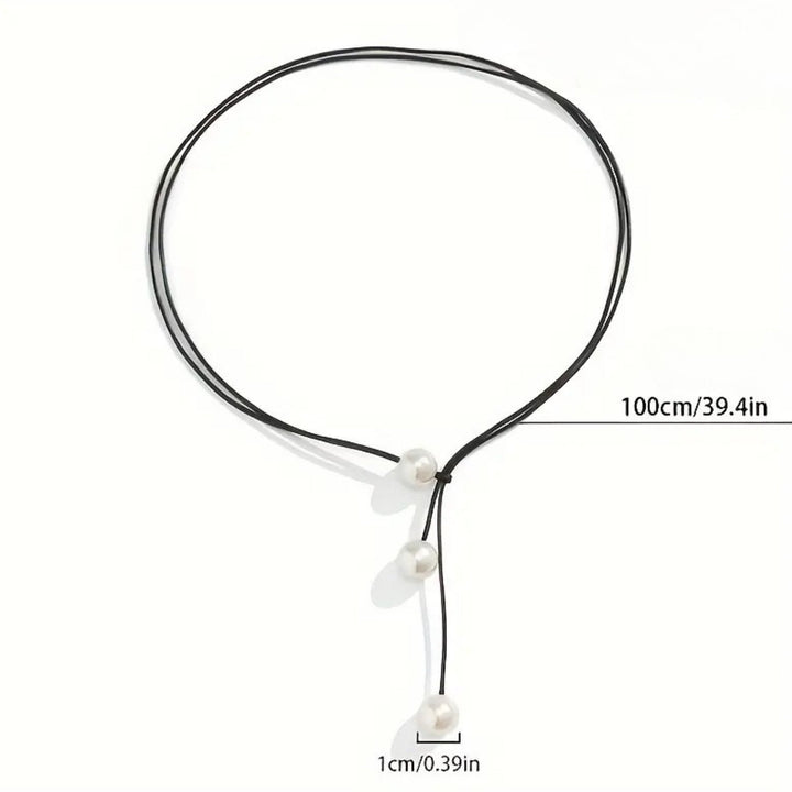 Lullia - Simple Wax Thread Geometric Necklace