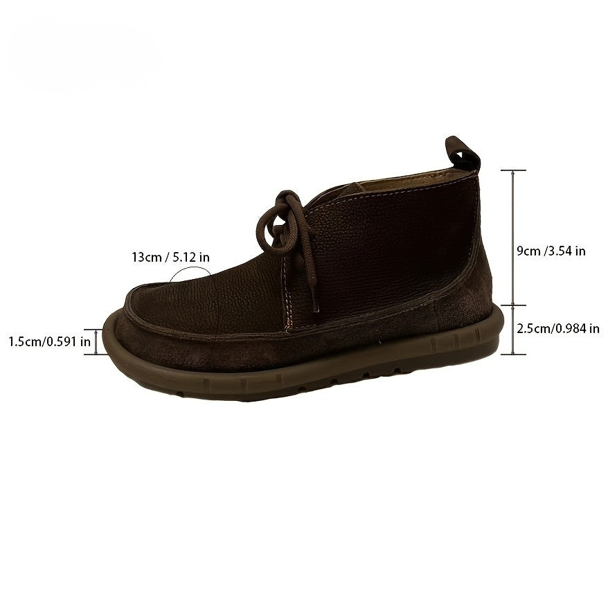 Lirinda - Leather Ankle Boots With Lace Up