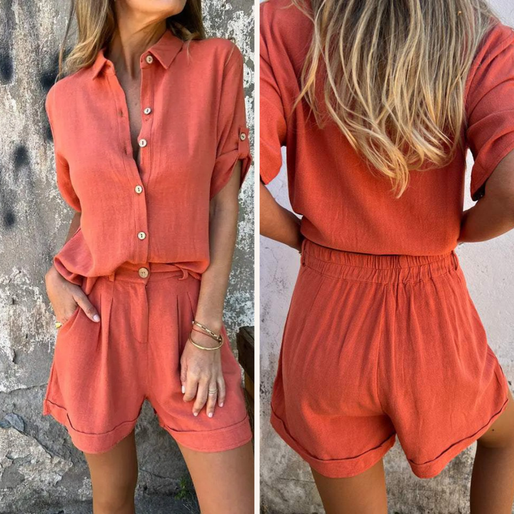 Sadie - Light Linen Short 2 Piece Set