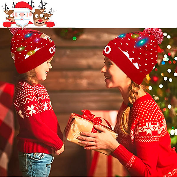MerryGlow - Christmas Knitted Light Up Hat