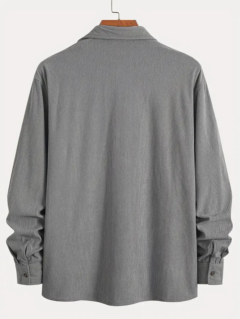 Rickey - Casual Corduroy Button-Up Shirt